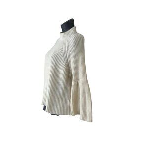 Joie Ingrit Wool & Cashmere blend Cream Knit Bell Sleeve Sweater Size XS